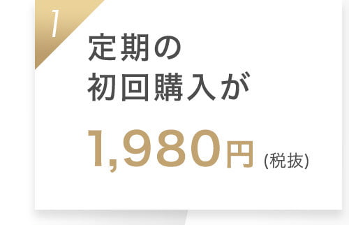 1 定期の初回購入が1,980円（税抜）