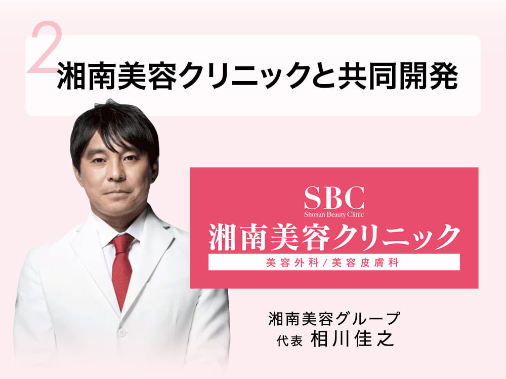 2 湘南美容クリニックと共同開発 湘南美容グループ代表 相川佳之